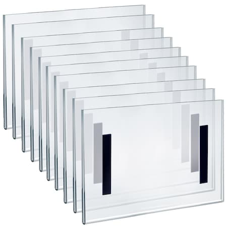 Azar Displays 11"W x 8.5"H Sign Holder w/ Magnetic Strips, 10PK 129922